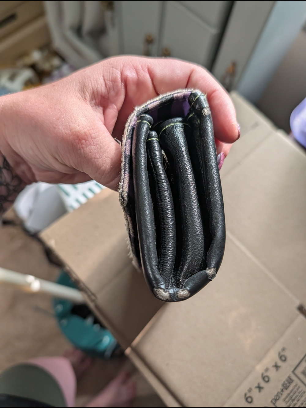 😍Sew Wicked Sweet Handmade Leather Beetlejuice Wallet. - Picture 6 of 16